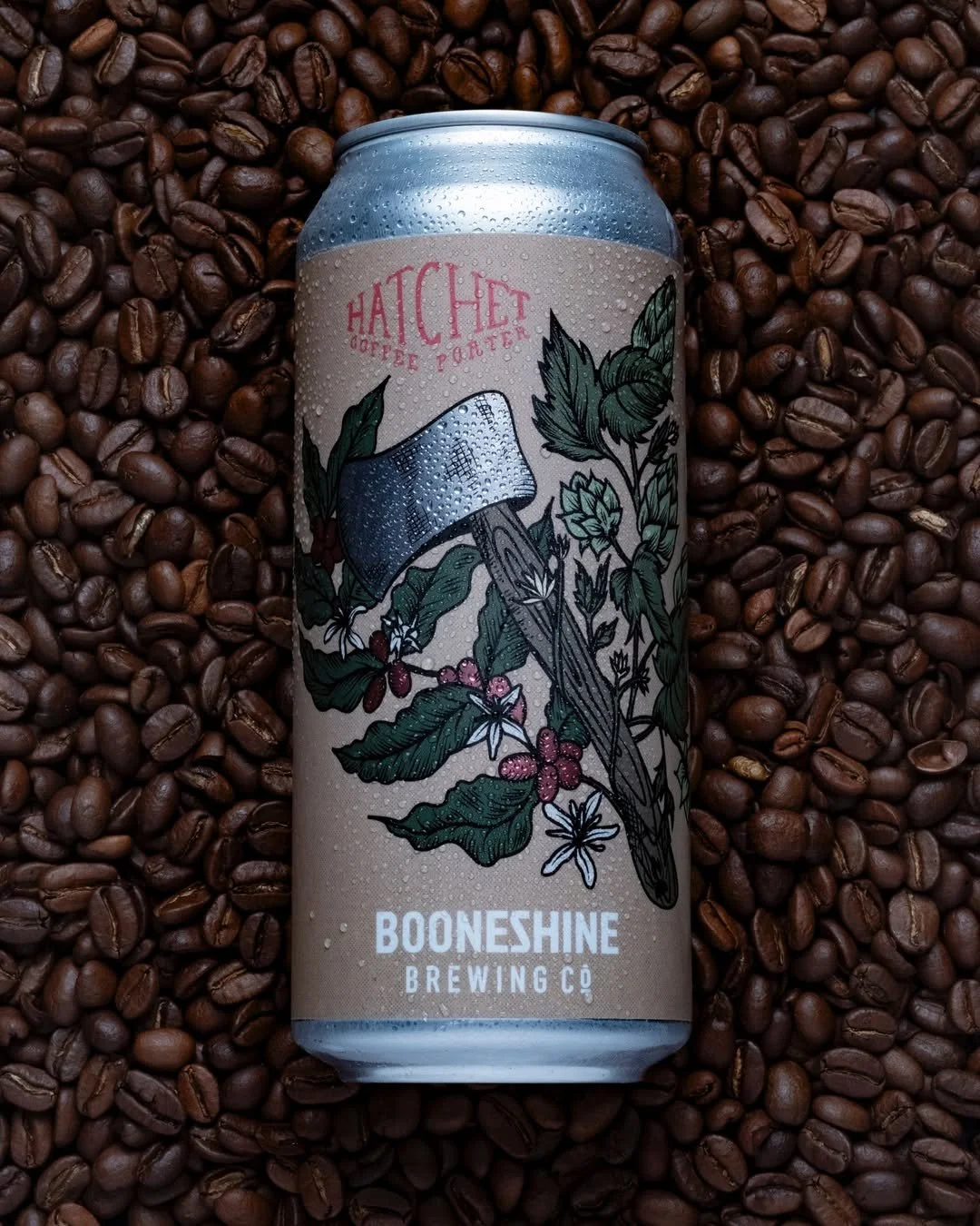Hatchet Coffee Porter can design, Booneshine Brewing