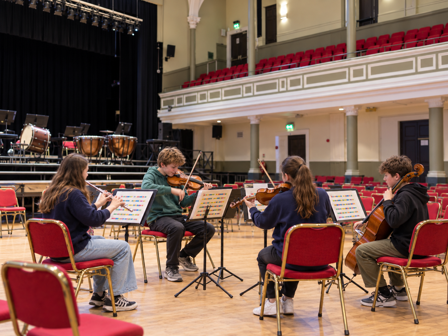 Youth Orchestra playing Visual Music - Concert Hall
