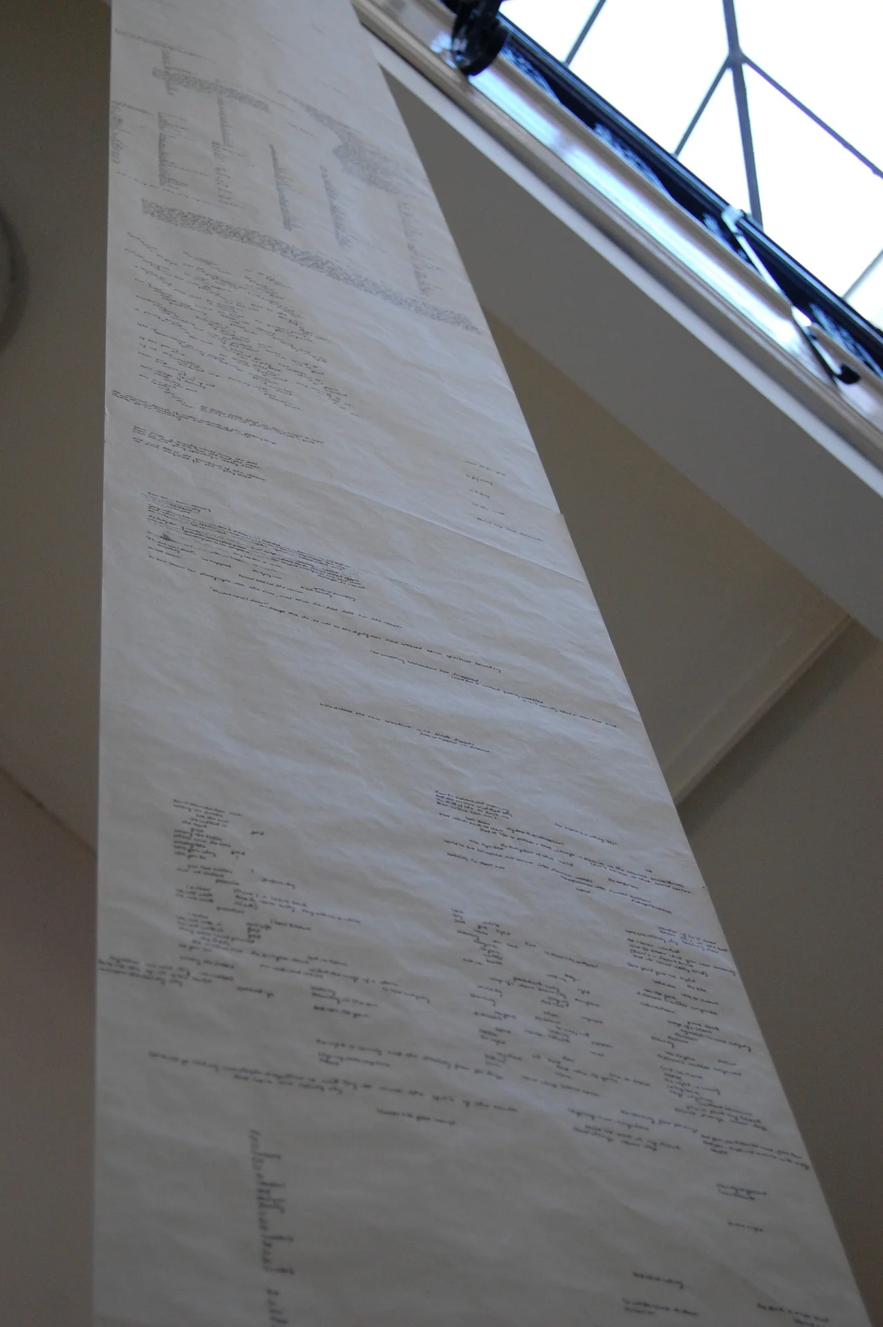 Final installation piece for project on Language and Art