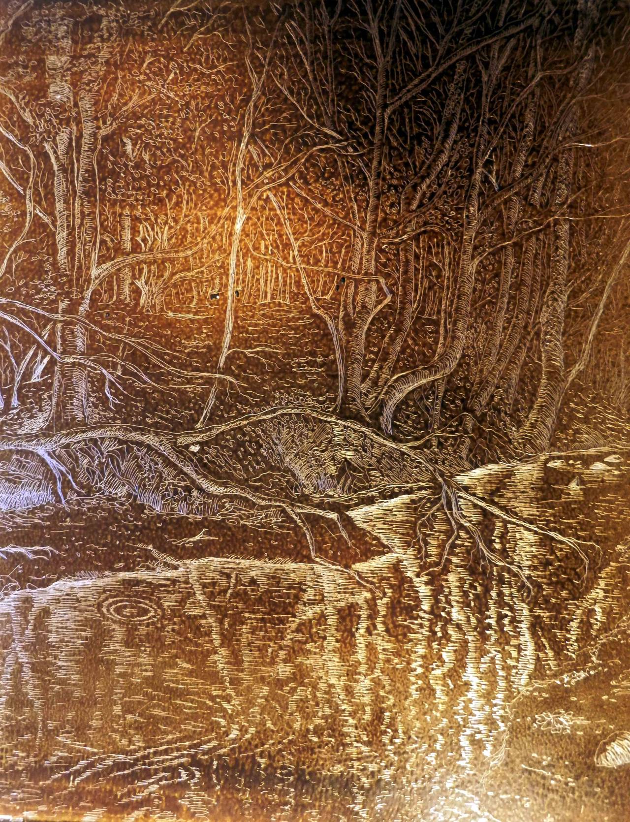 Etching plate for a print