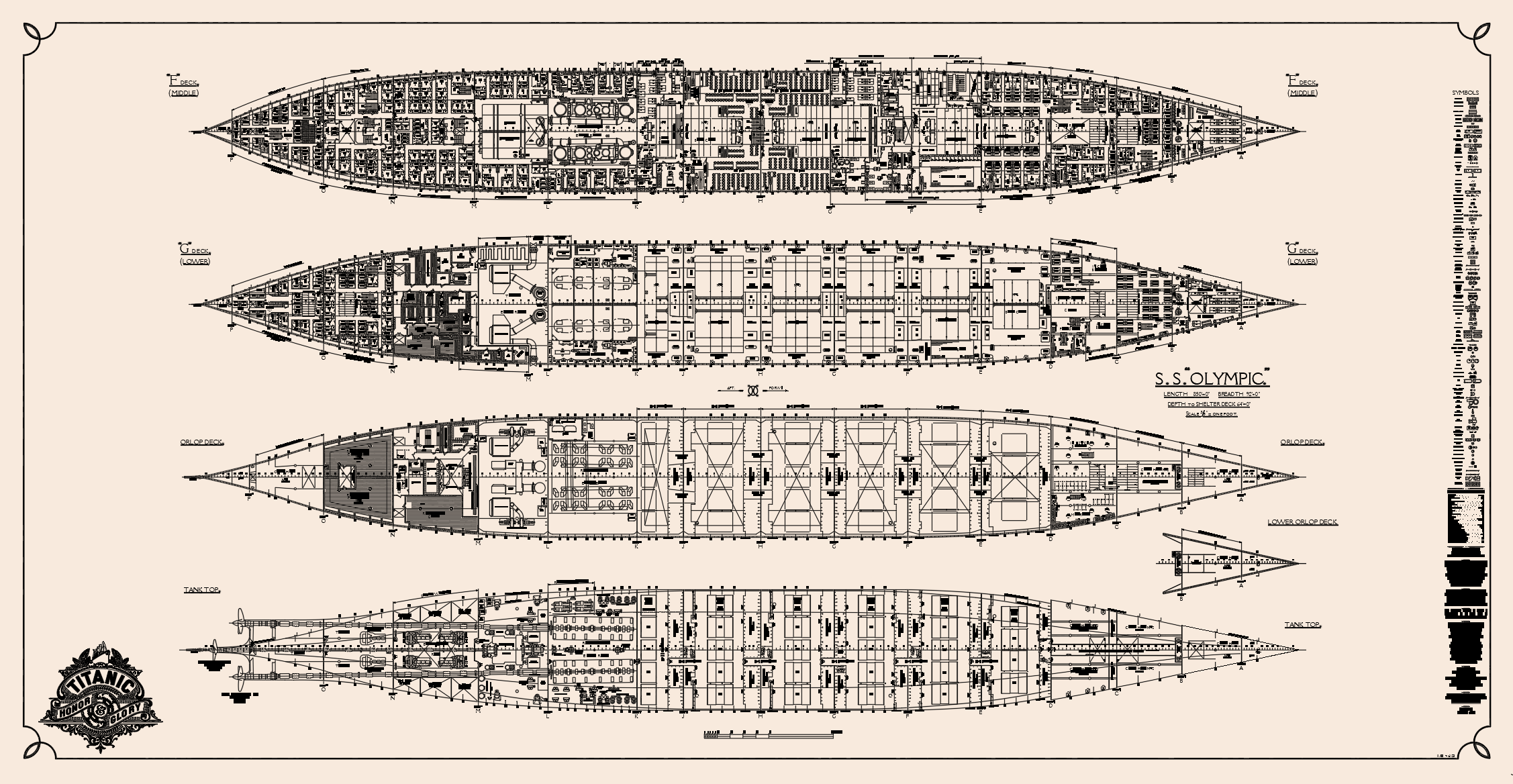 Rms Olympic Deck Plans