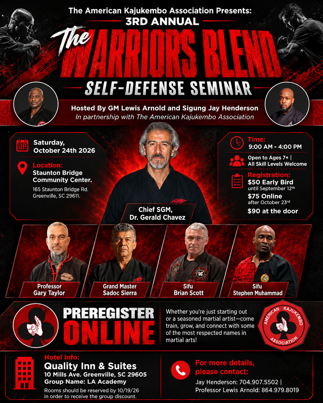 3rd Annual Warriors Blend Self-Defense Seminar