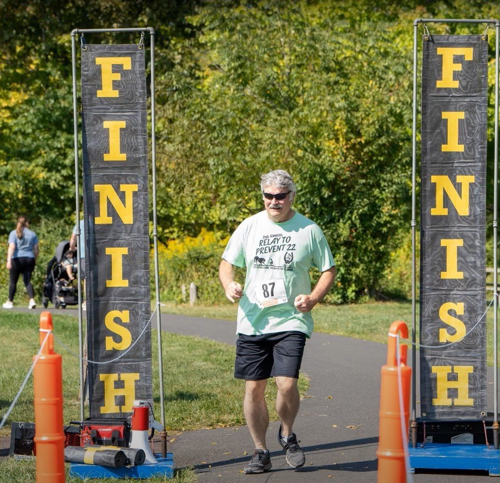 Our Commander crosses the finish line