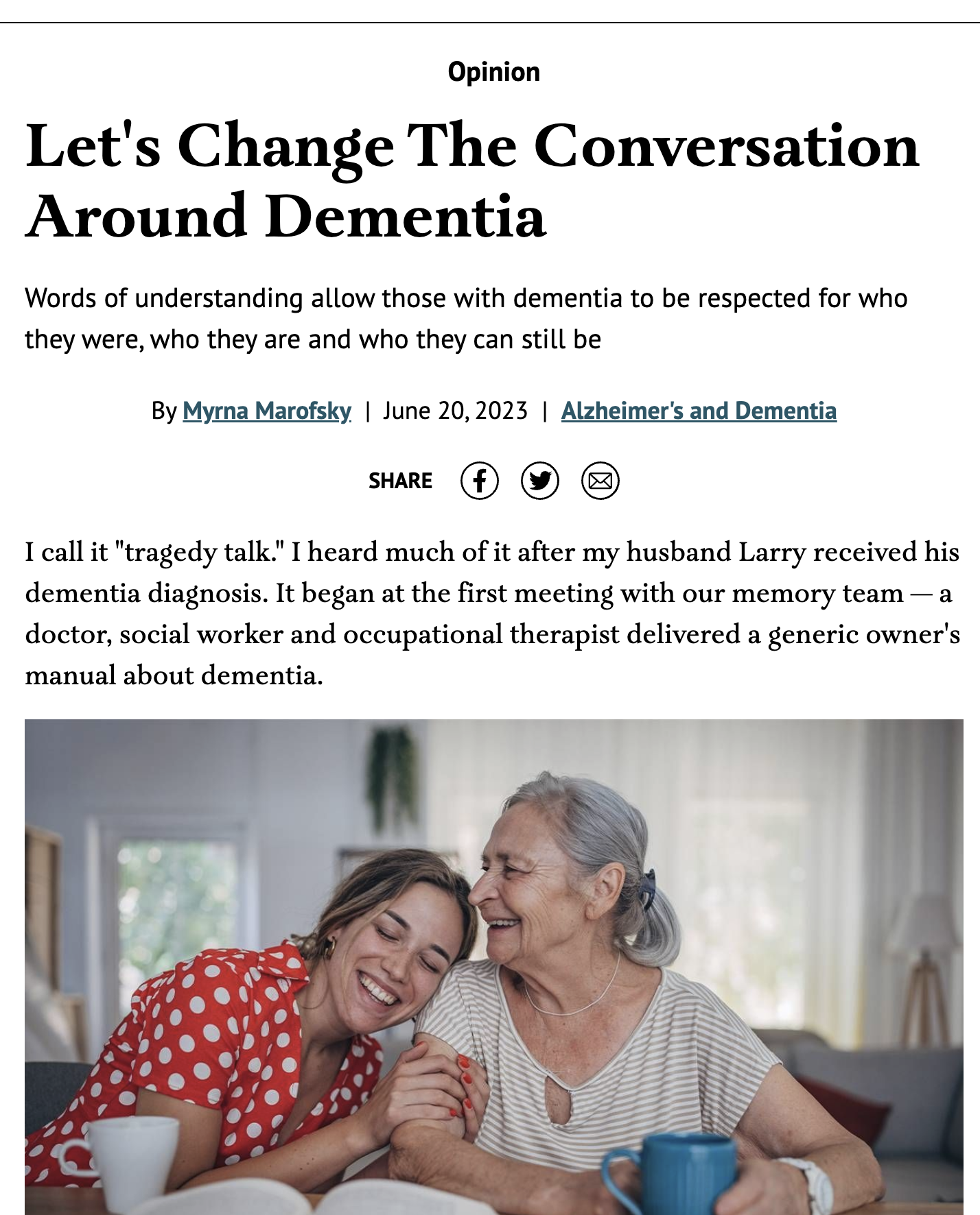 Let’s Change the Conversation Around Dementia