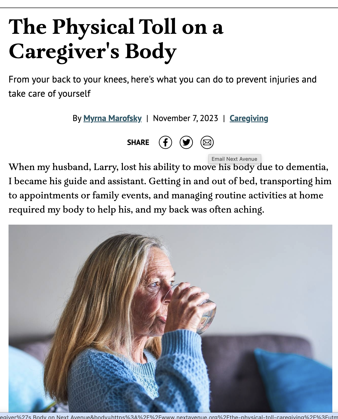 The Physical Toll on a Caregiver’s Body