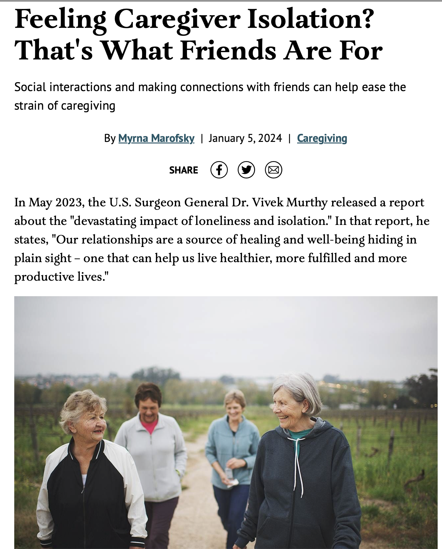 Feeling Caregiver Isolation? That’s What Friends Are For