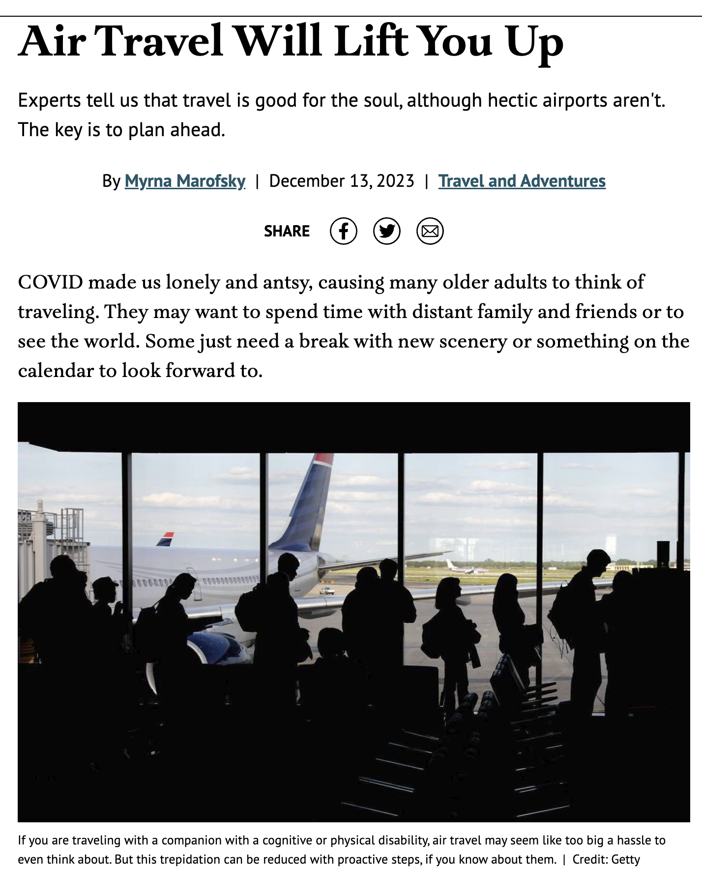 Air Travel Will Lift You Up