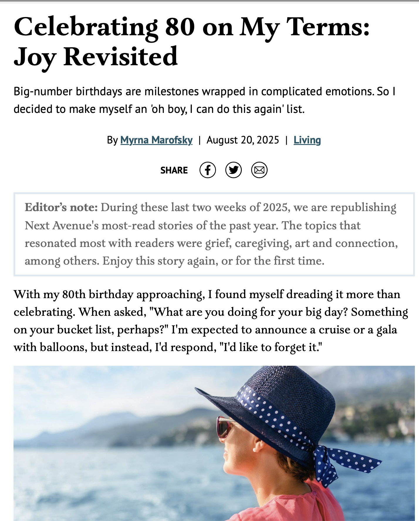 Celebrating 80 on My Terms: Joy Revisited