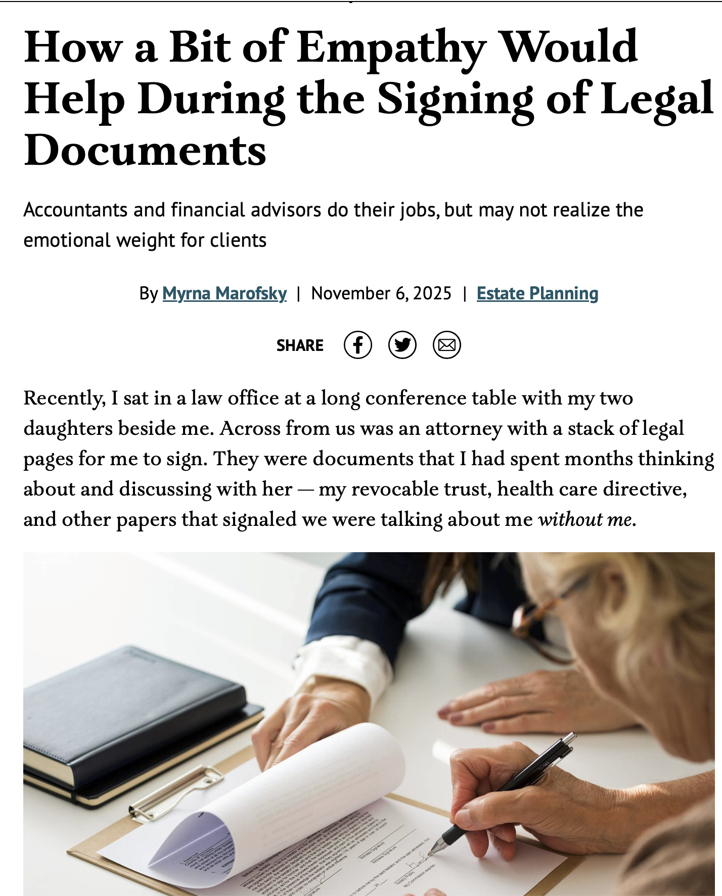 How a Bit of Empathy Would Help During The Signing of Legal Documents