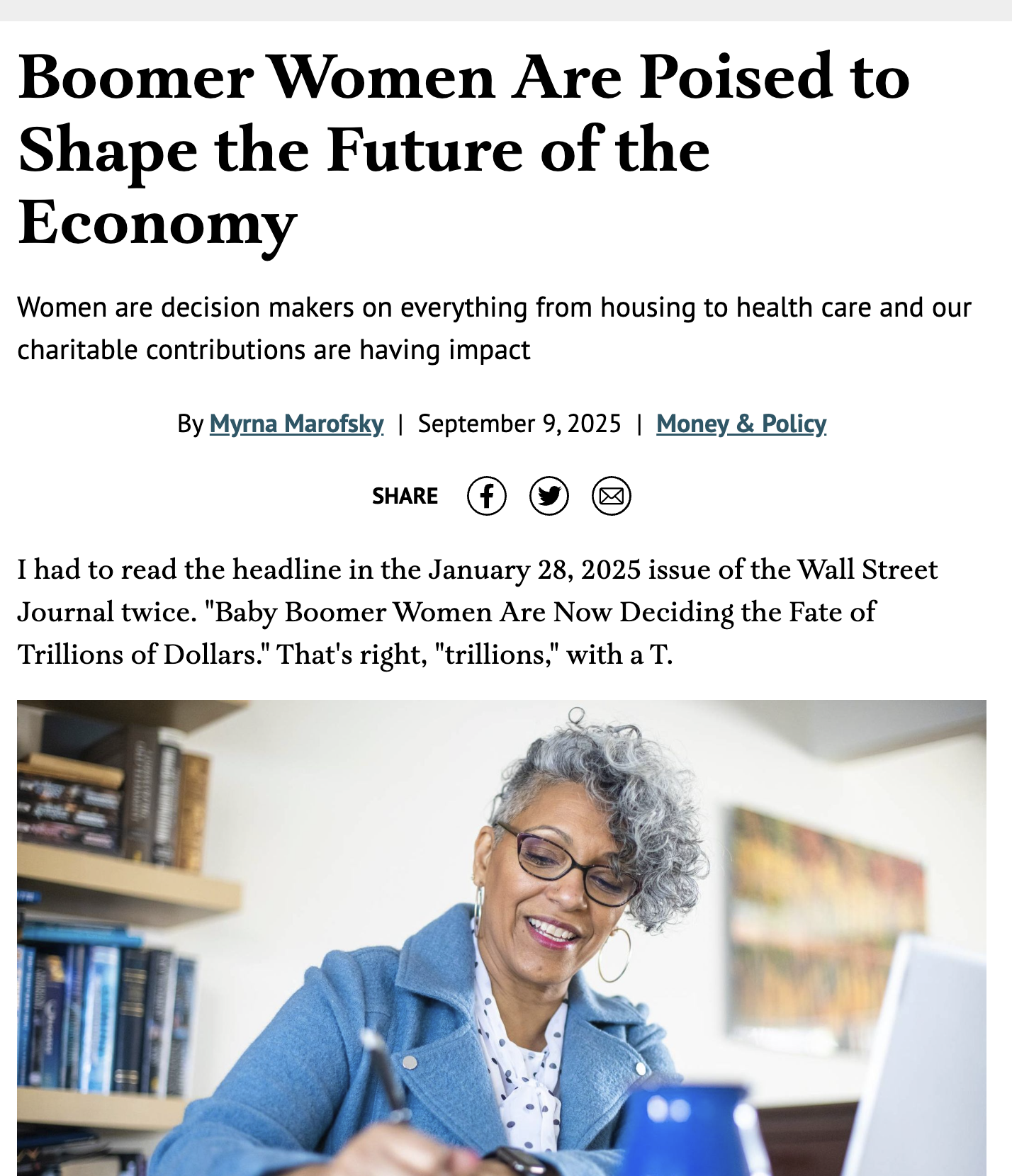 Boomer Women Are Poised to Shape the Future of the Economy