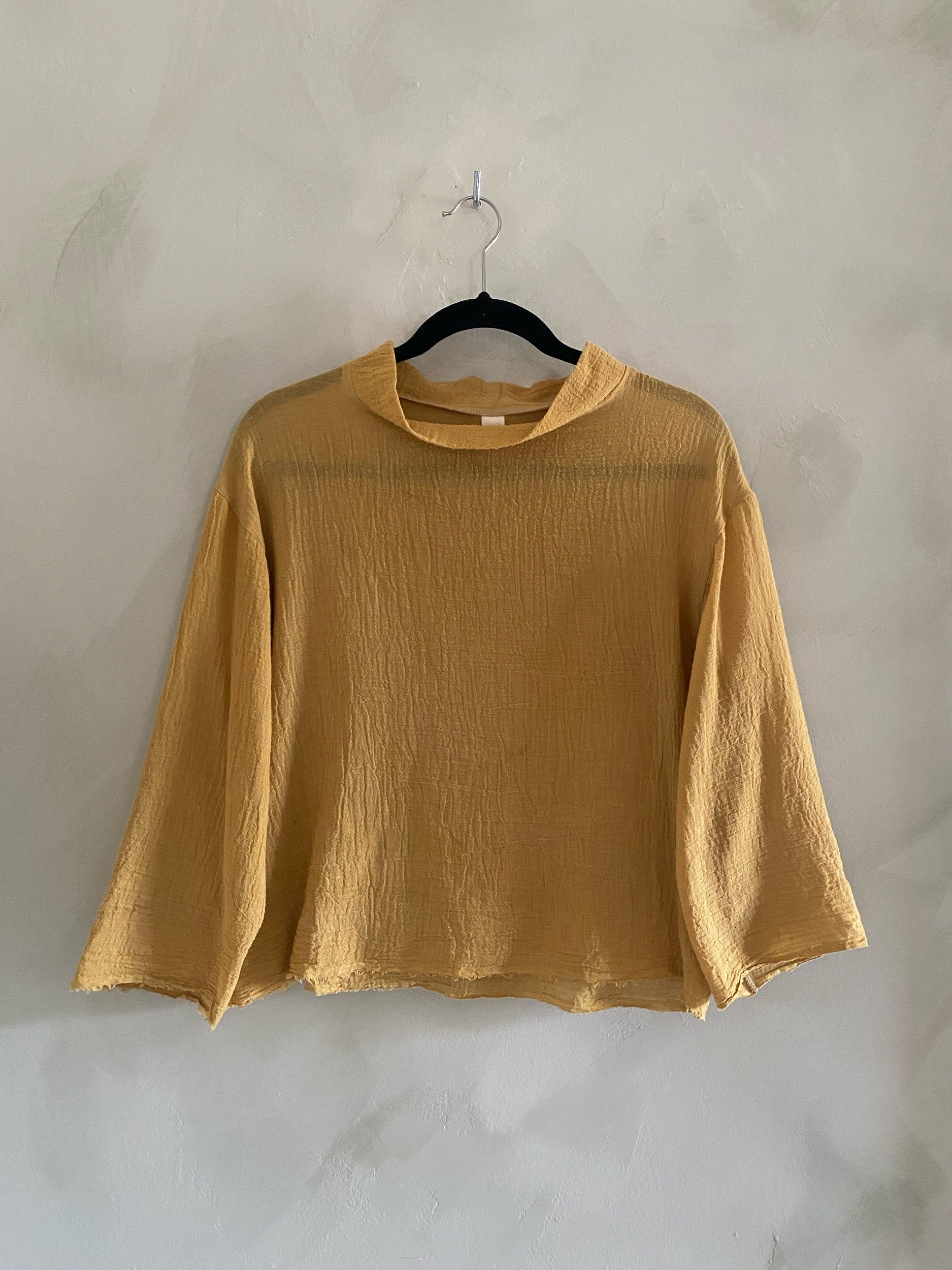 gauze top in marigold