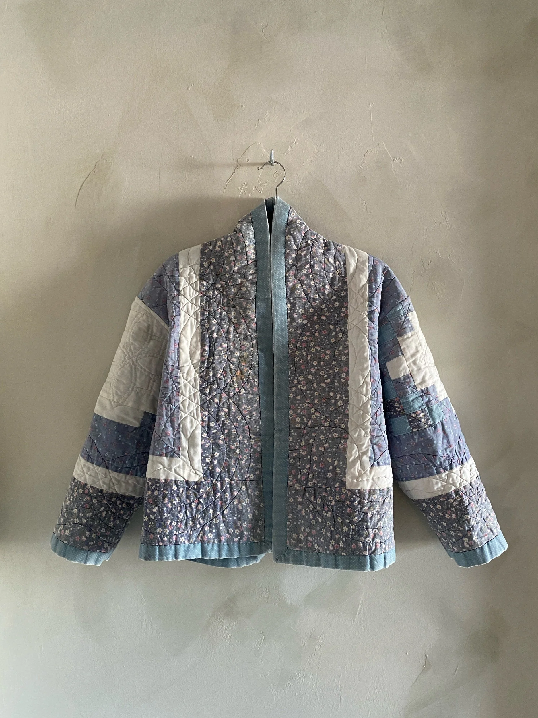 cropped jacket in blue