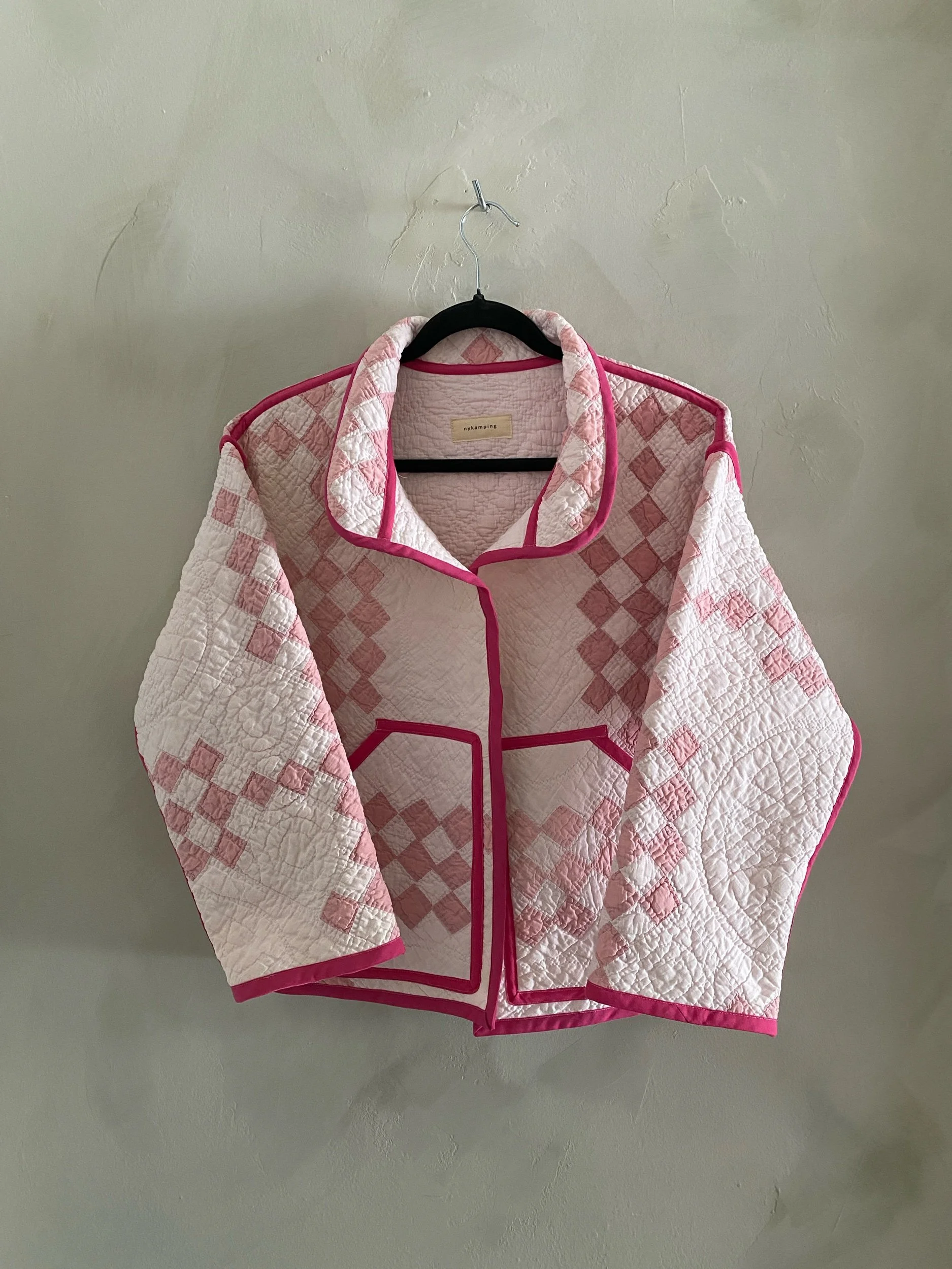 cropped jacket in pink