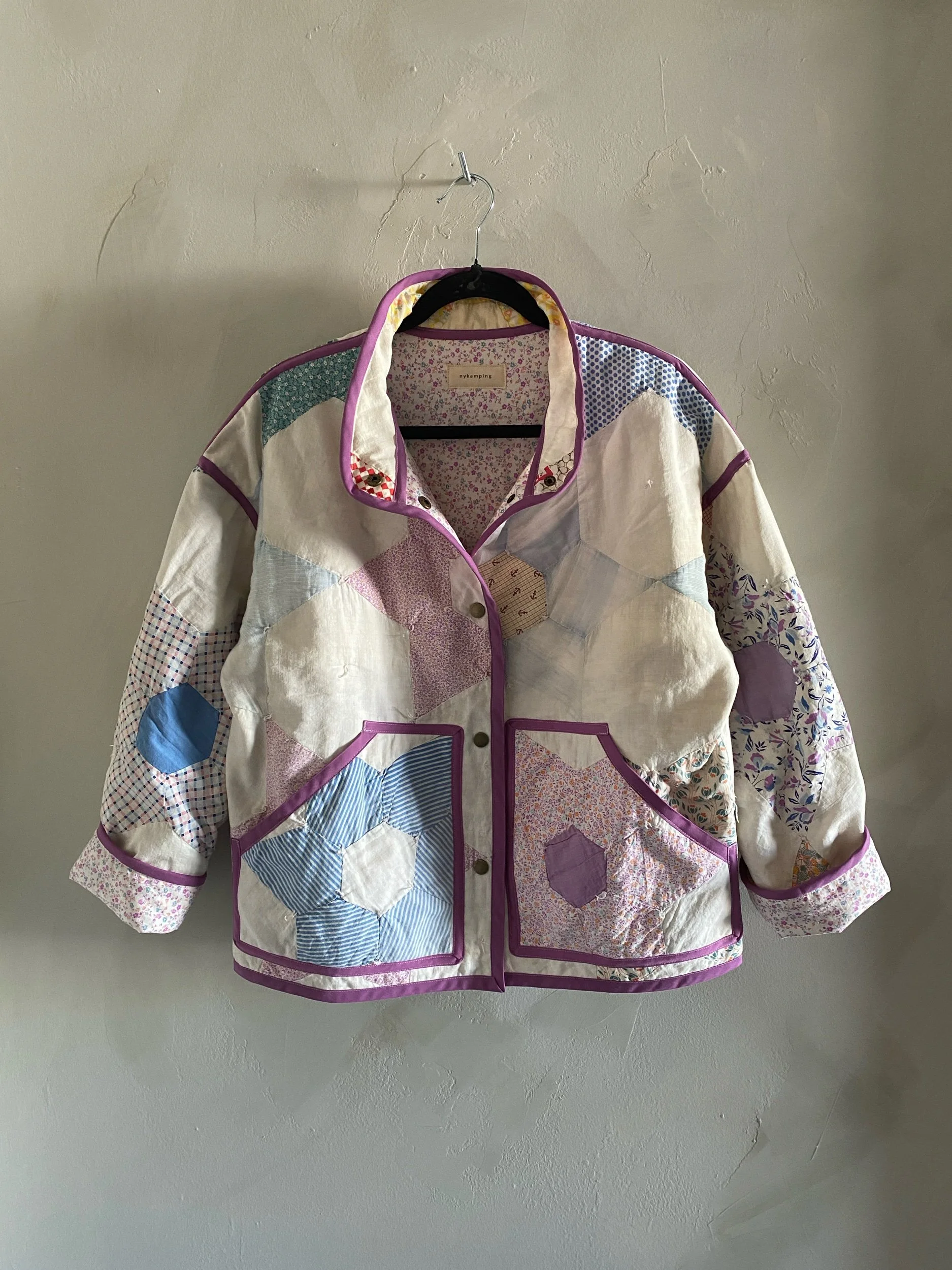 cropped jacket in pastel