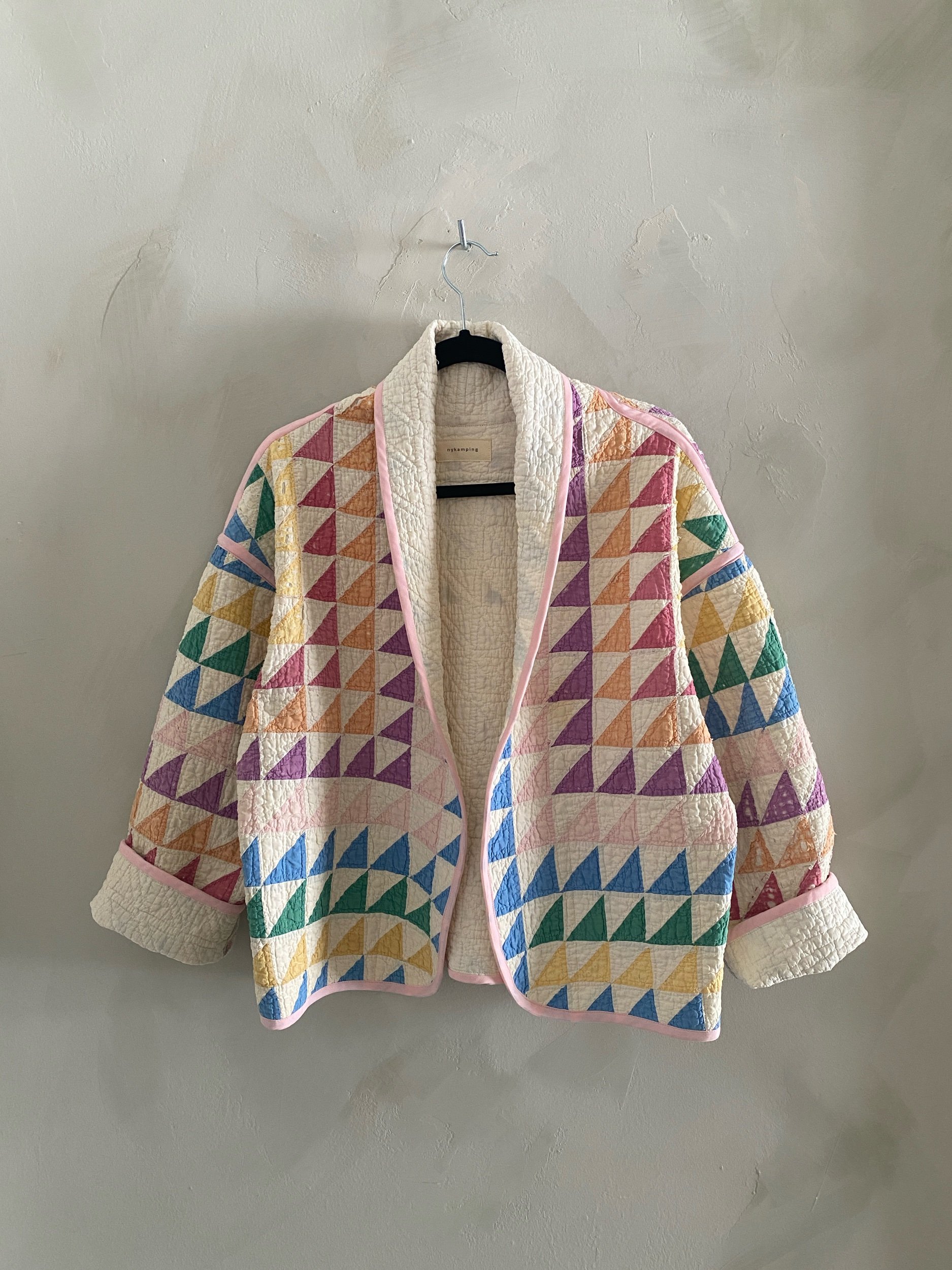 shawl jacket in rainbow