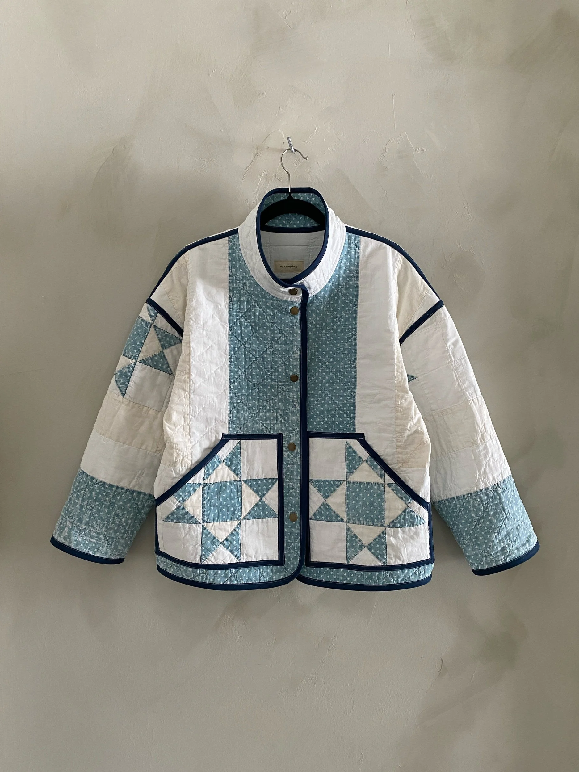 cropped jacket in blue