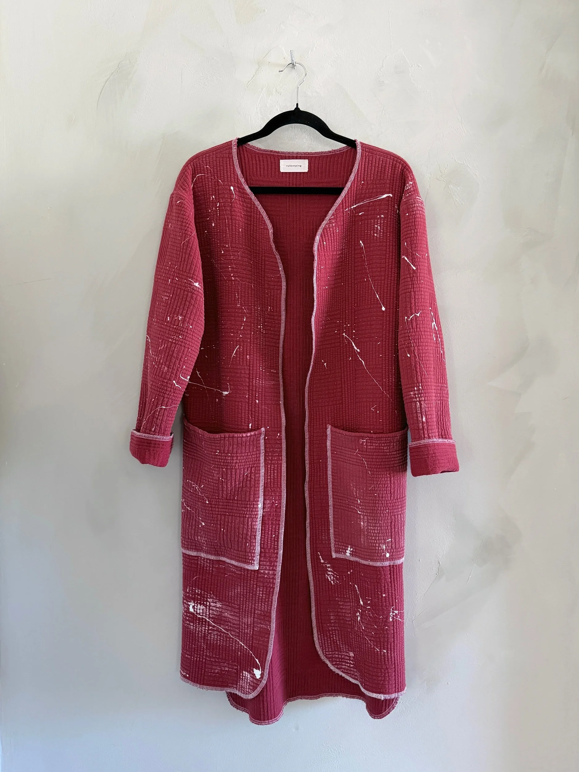 jacket in splatter paint