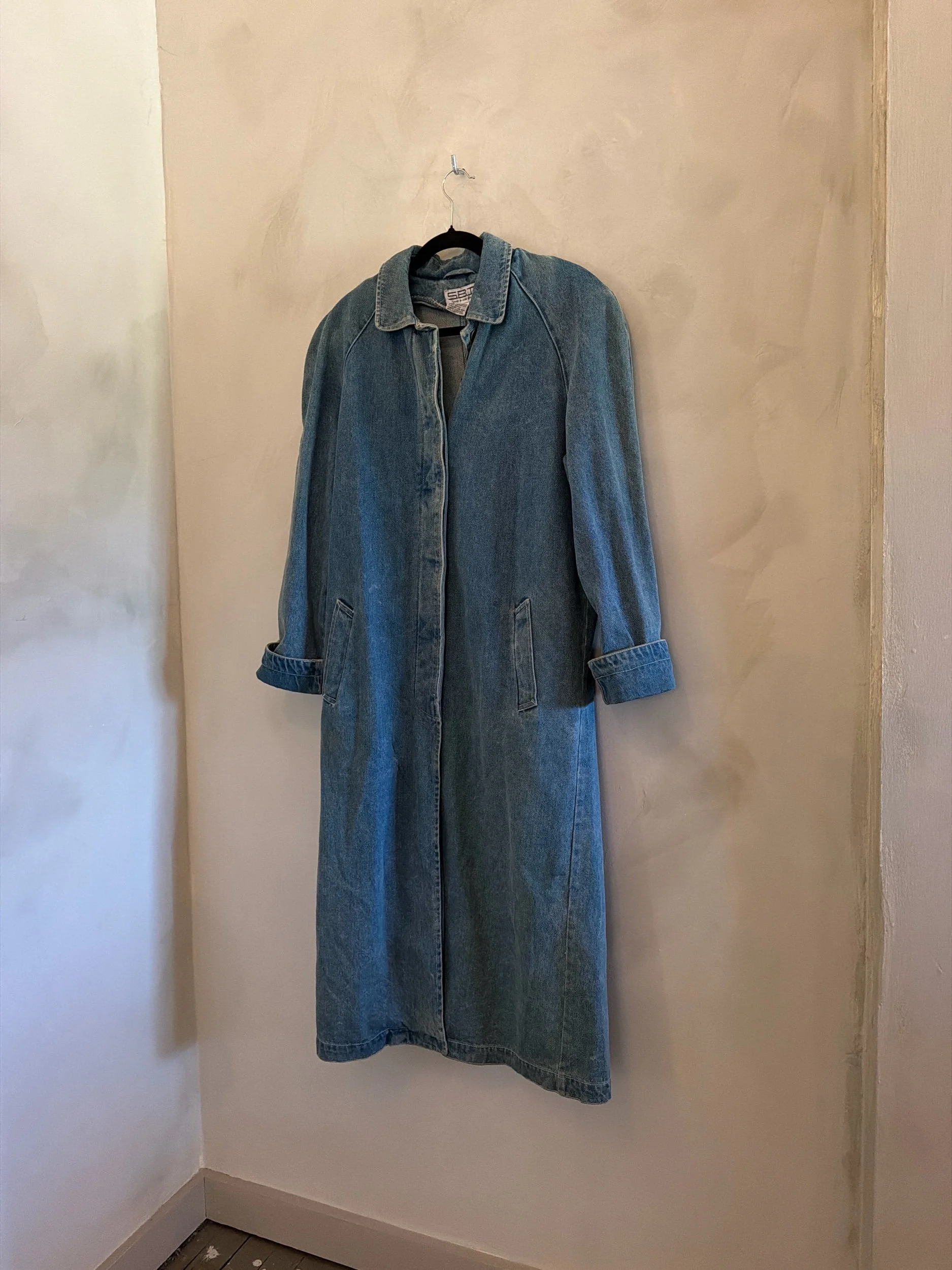 Denim long jacket