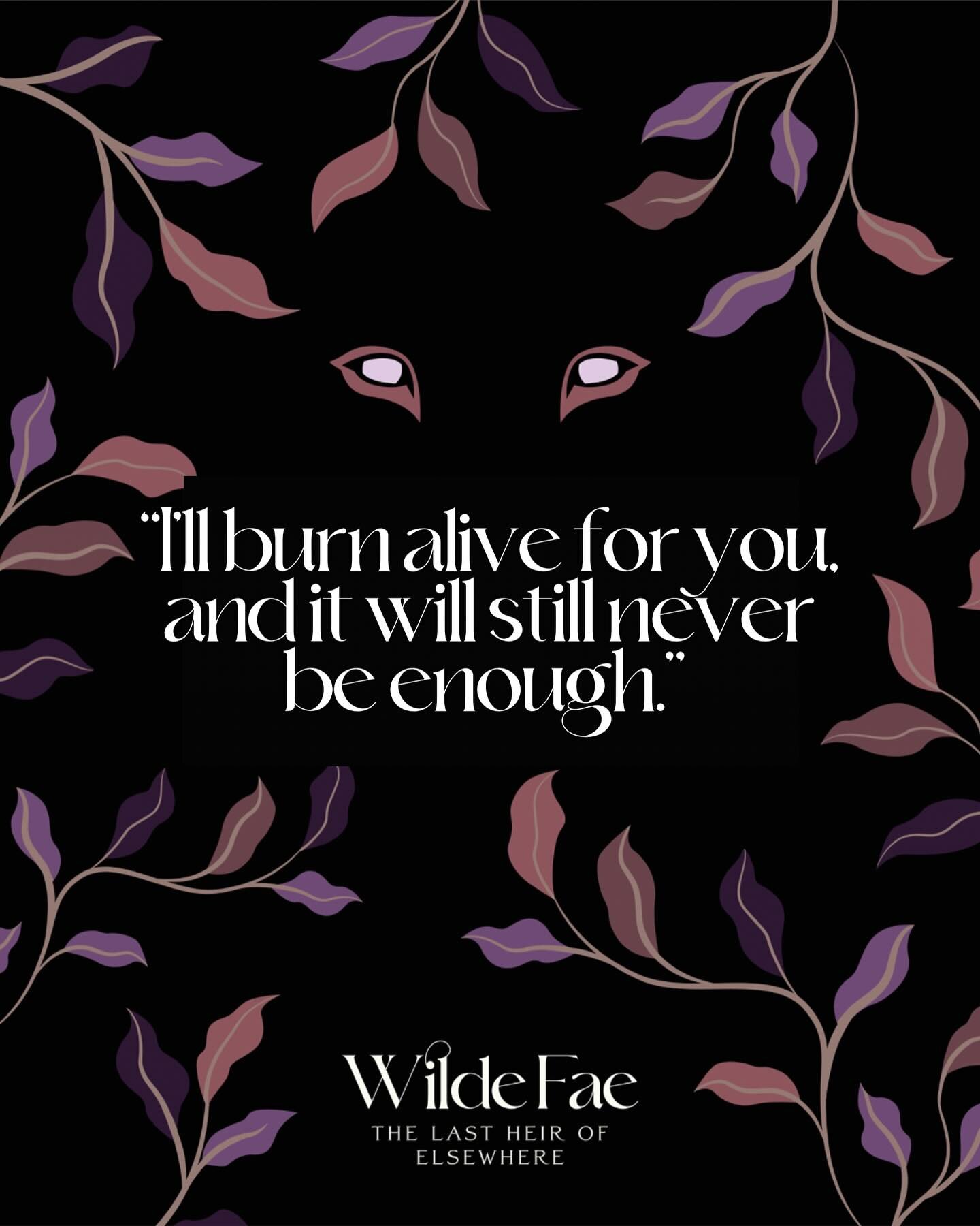 BOOK HERE👉🏻 Wilde Fae: The Last Heir Of Elsewhere by Kate King

👉🏻HERE is a teaser quote from Book 3. 👀 AND 

✨TOMORROW, February 16th will be the cover reveal 💜✨

Can&rsquo;t wait to share it with all of you. 

Perfect for fans of A Court of T