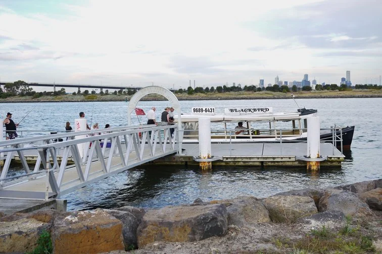 Boat called HMAS Blackbird arrives at Substation