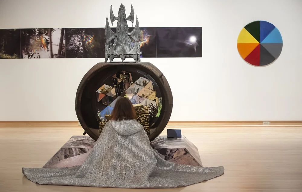 Phosphene Songs performance art in mystic installation