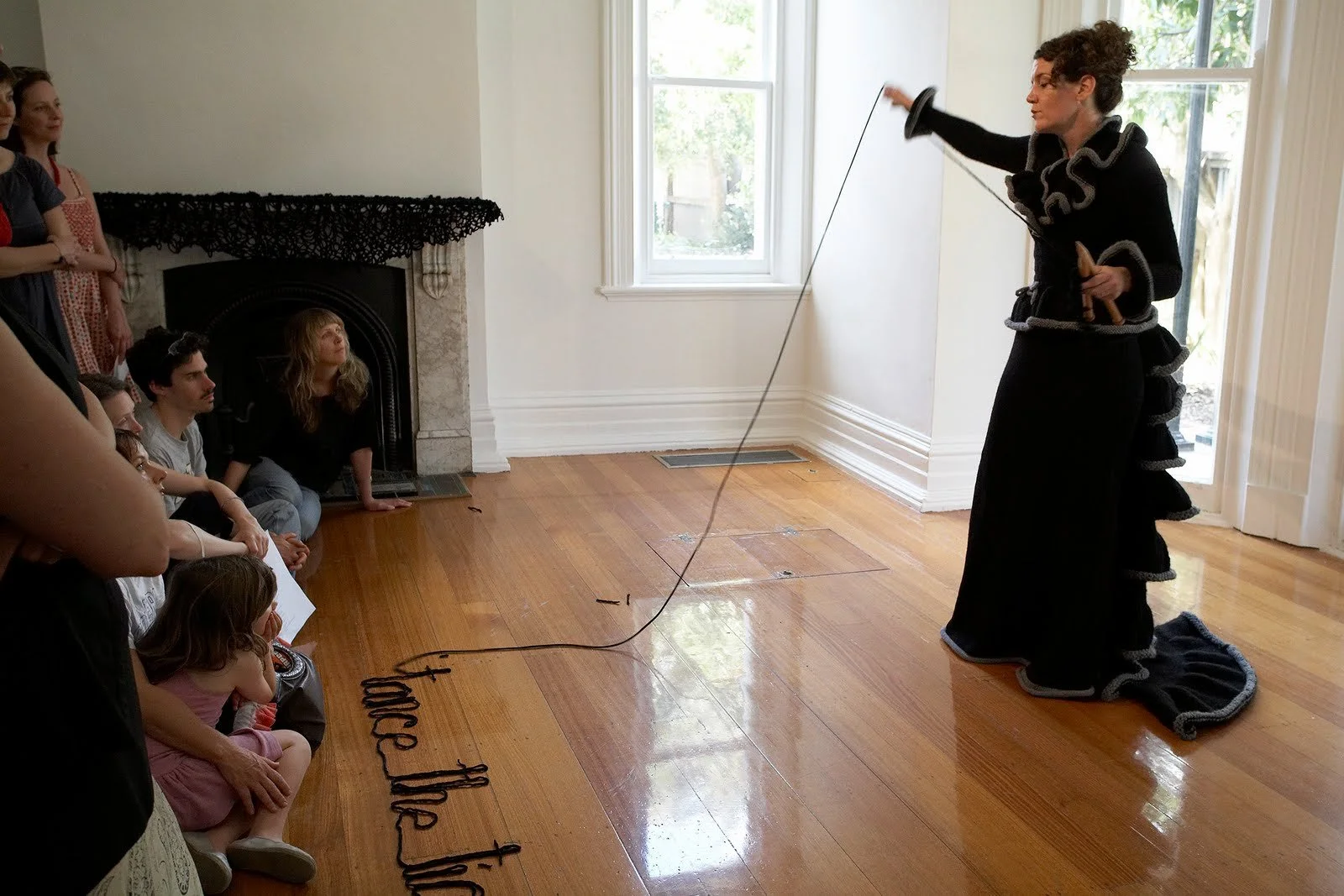 Artist performs 19th century memorial and mourning ritual