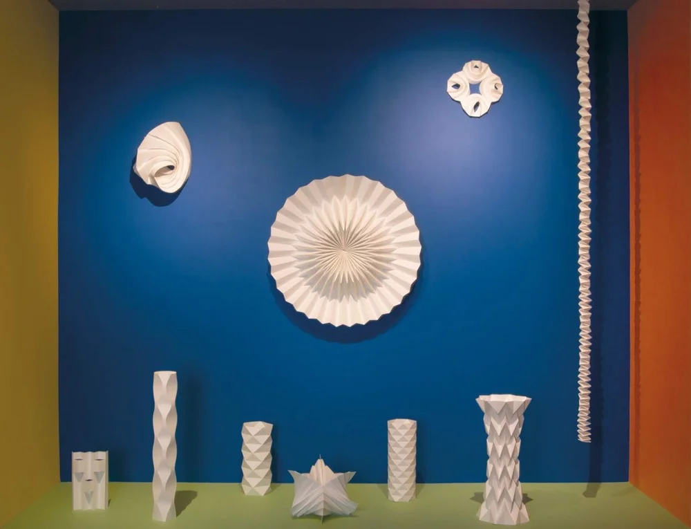 Paper sculpture installation at Black Mountain College Museum + Arts Center