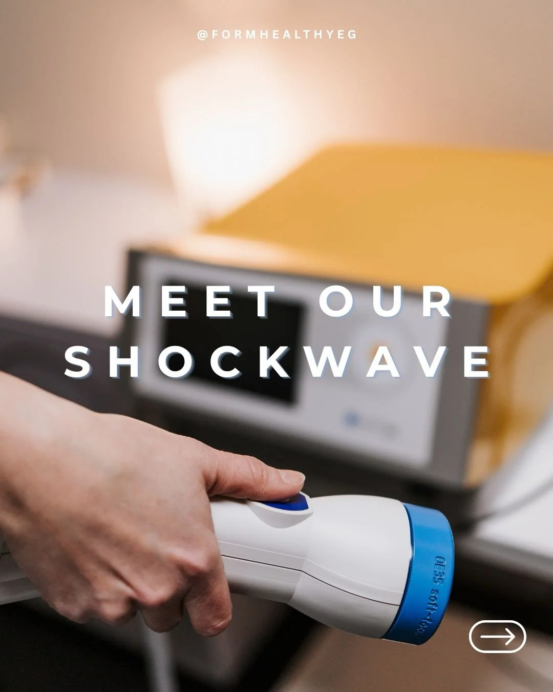 We are now offering Shockwave Therapy! ✨

A non-invasive treatment that uses targeted acoustic waves to help stimulate healing in injured or painful tissues.

A thorough assessment will be completed beforehand to determine if Shockwave Therapy is app