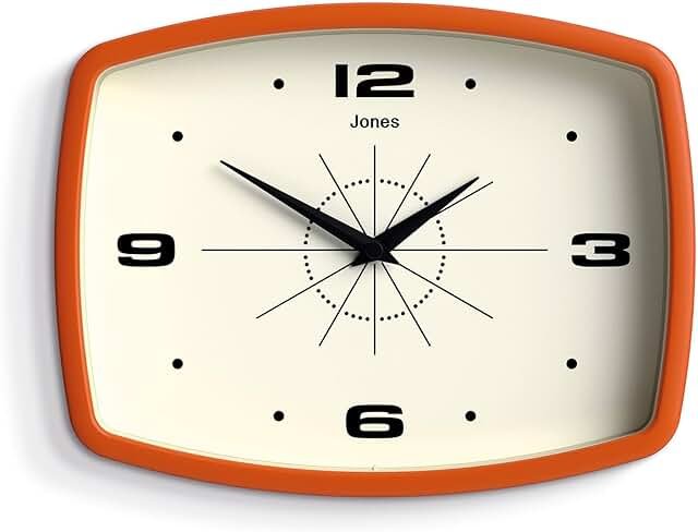 JONES CLOCKS® Movie wall Clock | Rectangular Retro Clock