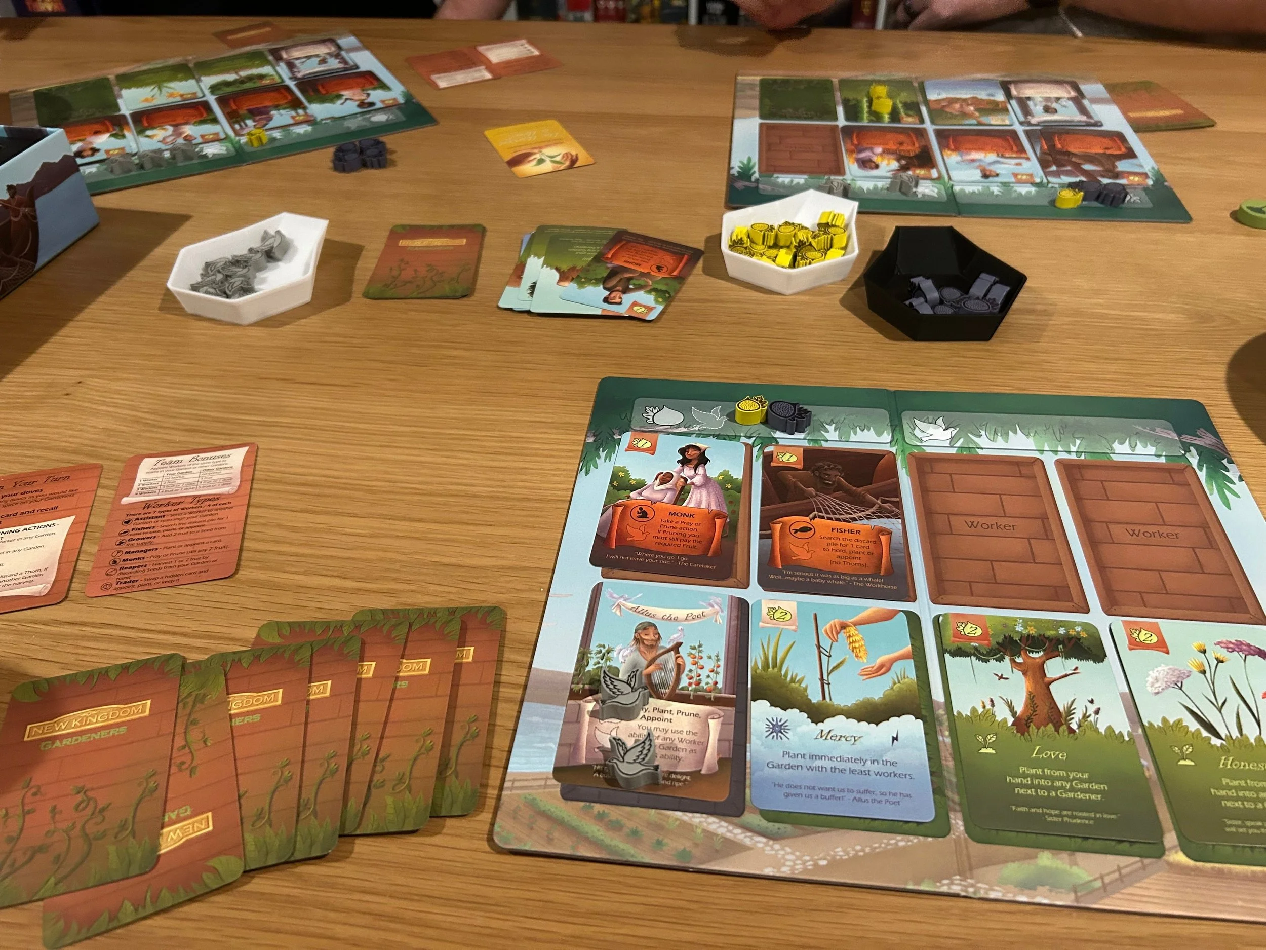 A lush vibrant board game about gardening