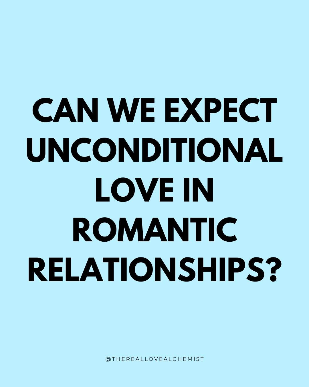 A healthy relationship has unconditional love at its core. 💗

Unconditional love is the driving force behind staying together during tough times.

🏃&zwj;♀️ When our fears and wounds are activated and they make us feel like giving up and running awa