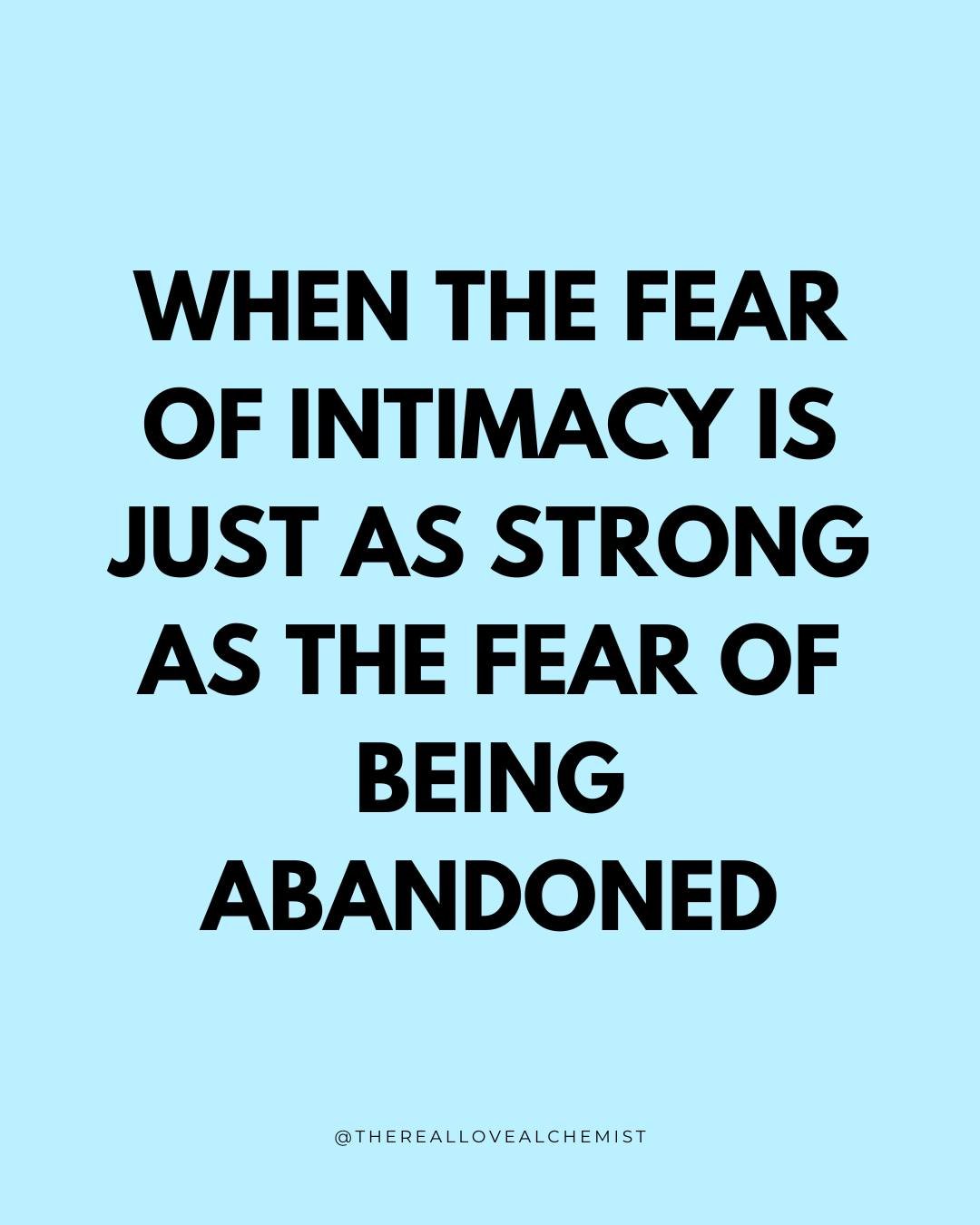 If you recognize yourself in this post, I can help. 🌿 

I specialize in helping my clients release the energetic blocks that contribute to fears of intimacy and abandonment.

✨ Once the blocks are released, it&rsquo;s easier to let real love in and 