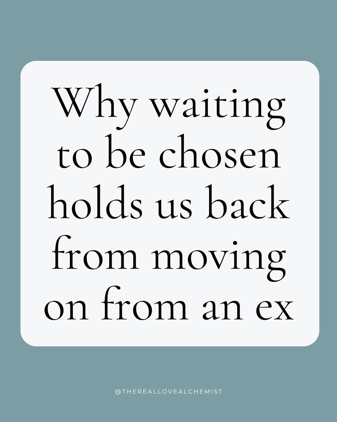Let&rsquo;s heal this part together 🙏

In our next Alchemy Week: Healing from Heartbreak,

we&rsquo;re not just letting go of someone.

We&rsquo;re healing the part of us that still believes we have to wait to be loved.

This week is for you if...


