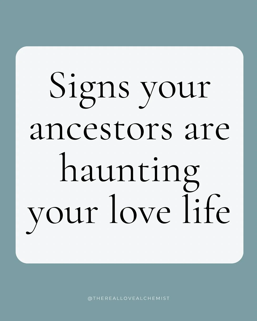 The good news? Once you realize some of your love patterns didn&rsquo;t even start with you, you can actually do something about it.

Because here&rsquo;s the thing: inherited energy doesn&rsquo;t have to be a life sentence. 

Just because heartbreak