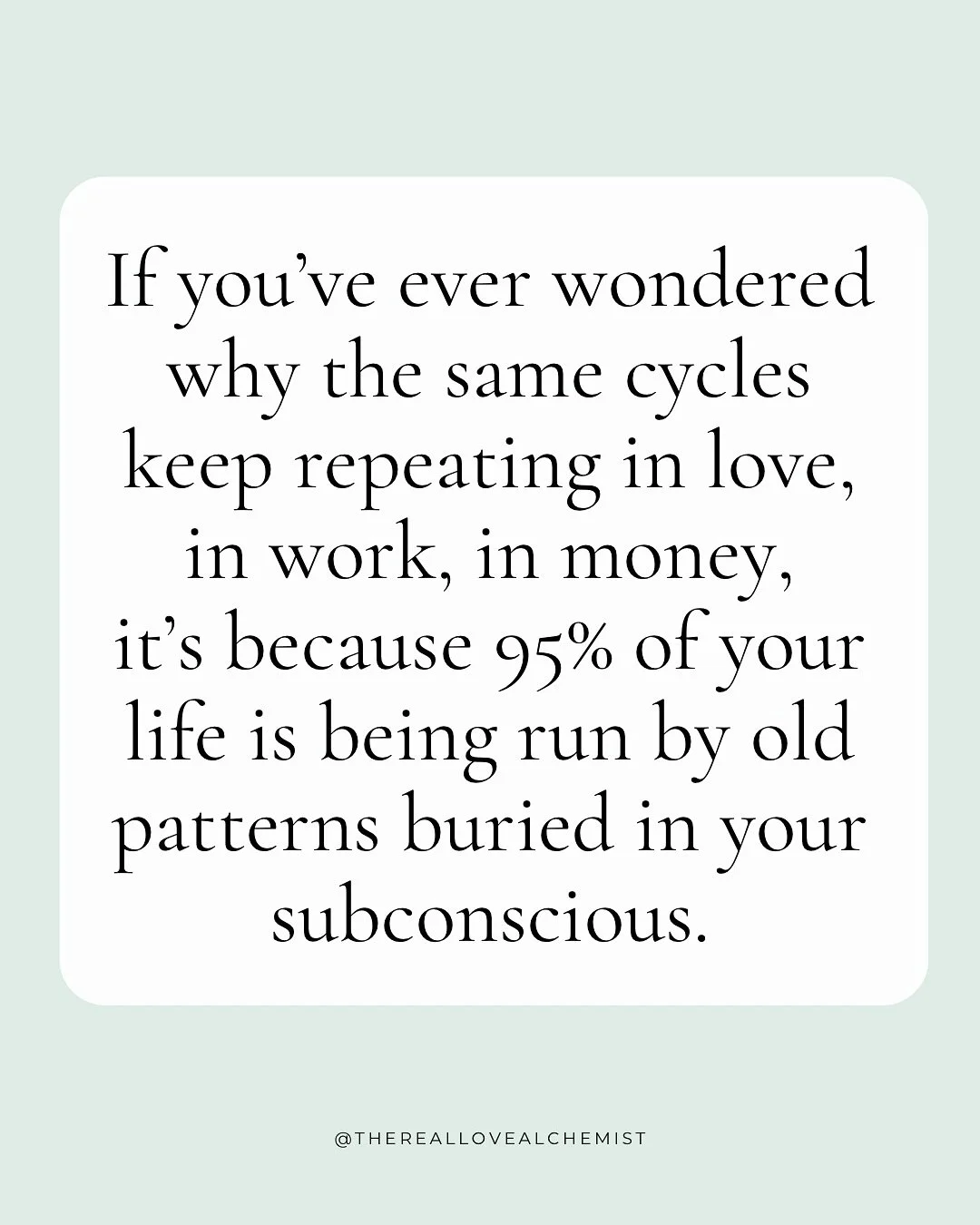 Ever notice how when you finally start to heal one area of your life... another one flares up?

Like you leave the relationship that was draining you...

but suddenly you&rsquo;re overworking like you still have something to prove.

Or you finally fe