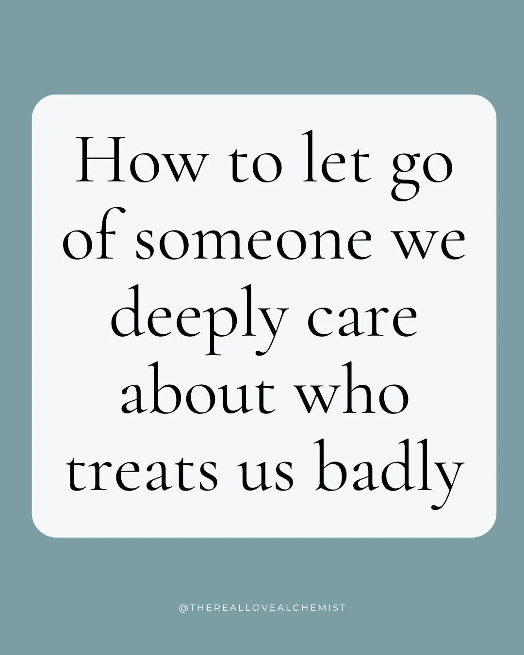 Real love is when both people are kind to each other, have respect and consideration for each other, look out for and care for each other.

➡️ Notice the &ldquo;each other&rdquo; part here.

When we find ourselves in a situation where we&rsquo;re dee