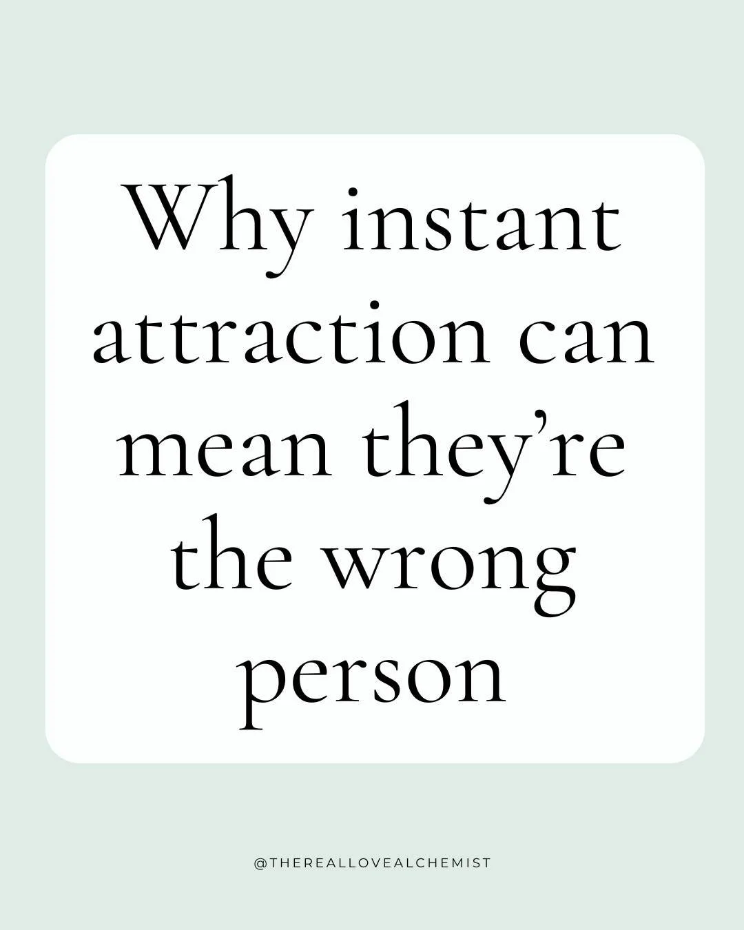 Real, healthy attraction feels different

🌱 It builds slowly.

It comes from how the other person treats you, not how intensely they make your heart race in the first five minutes.

✨ It feels calm, not chaotic.

✨ It feels warm, not overwhelming.

