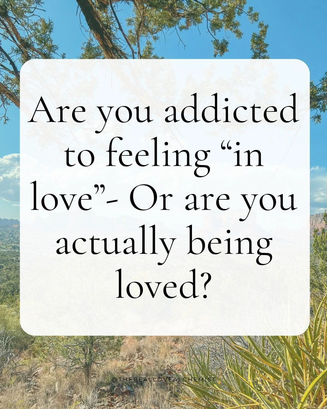 &ldquo;But I want to FEEL in love&rdquo; you may be thinking 

I get it. I used to say the same thing.

In the past, I thought love meant intensity

I followed the spark, the feeling of being emotionally hooked.

But the truth is&hellip;

 Intensity 