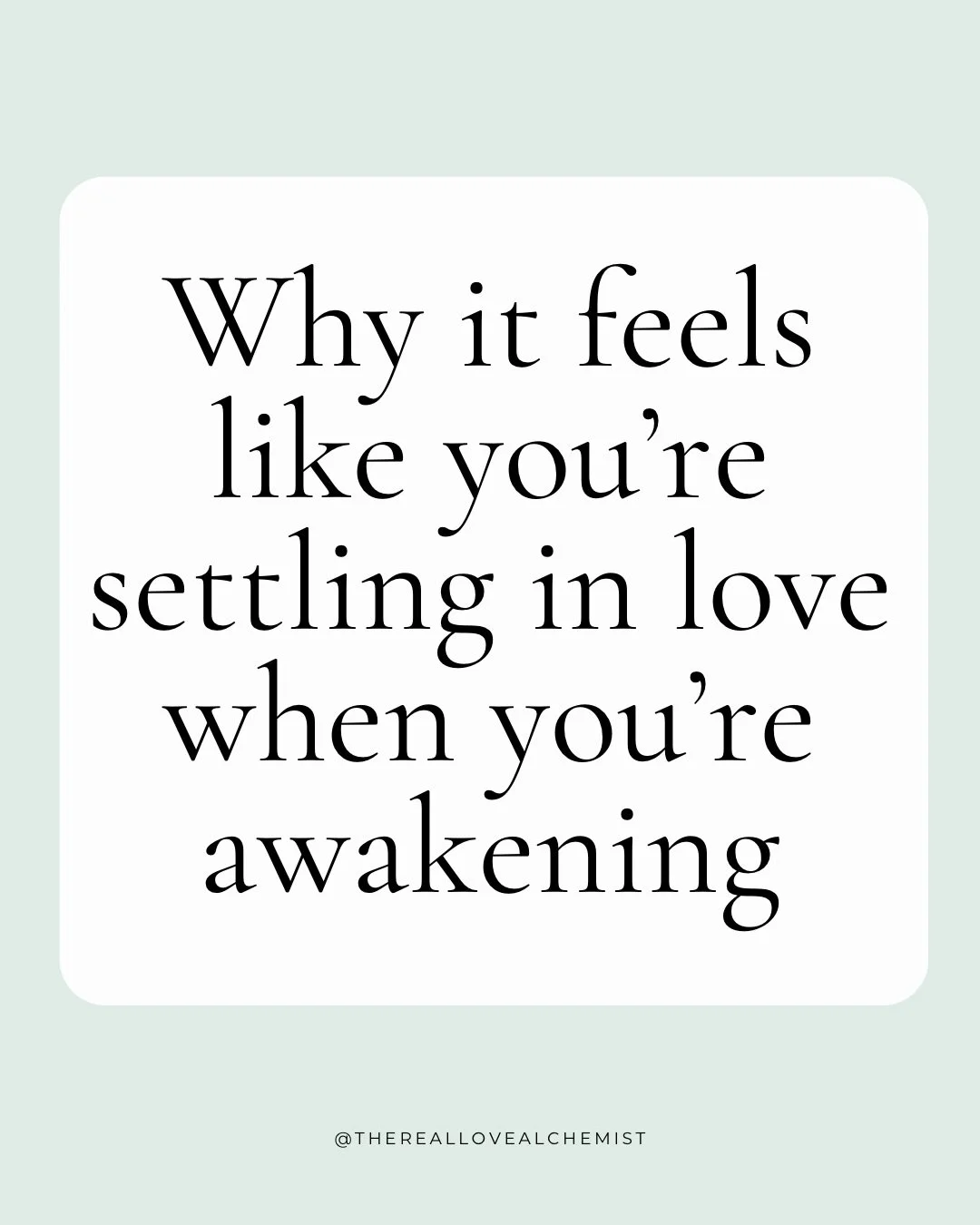 And just to be really clear here&hellip;

I&rsquo;m not talking about relationships where it feels safe but there&rsquo;s no connection, no attraction, no real interest.

That&rsquo;s not what I mean.

I&rsquo;m talking about those healthy relationsh