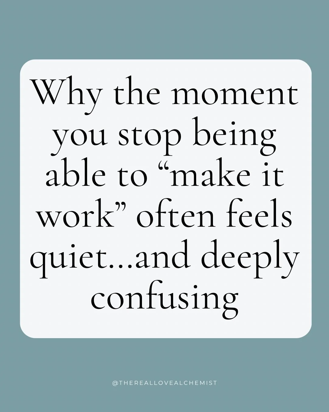 One thing I see over and over in my work is that this moment usually isn&rsquo;t forced.

People don&rsquo;t come into a session saying,
&ldquo;I&rsquo;m done. I&rsquo;m leaving. I have total clarity.&rdquo;

It&rsquo;s more like,
&ldquo;I don&rsquo;