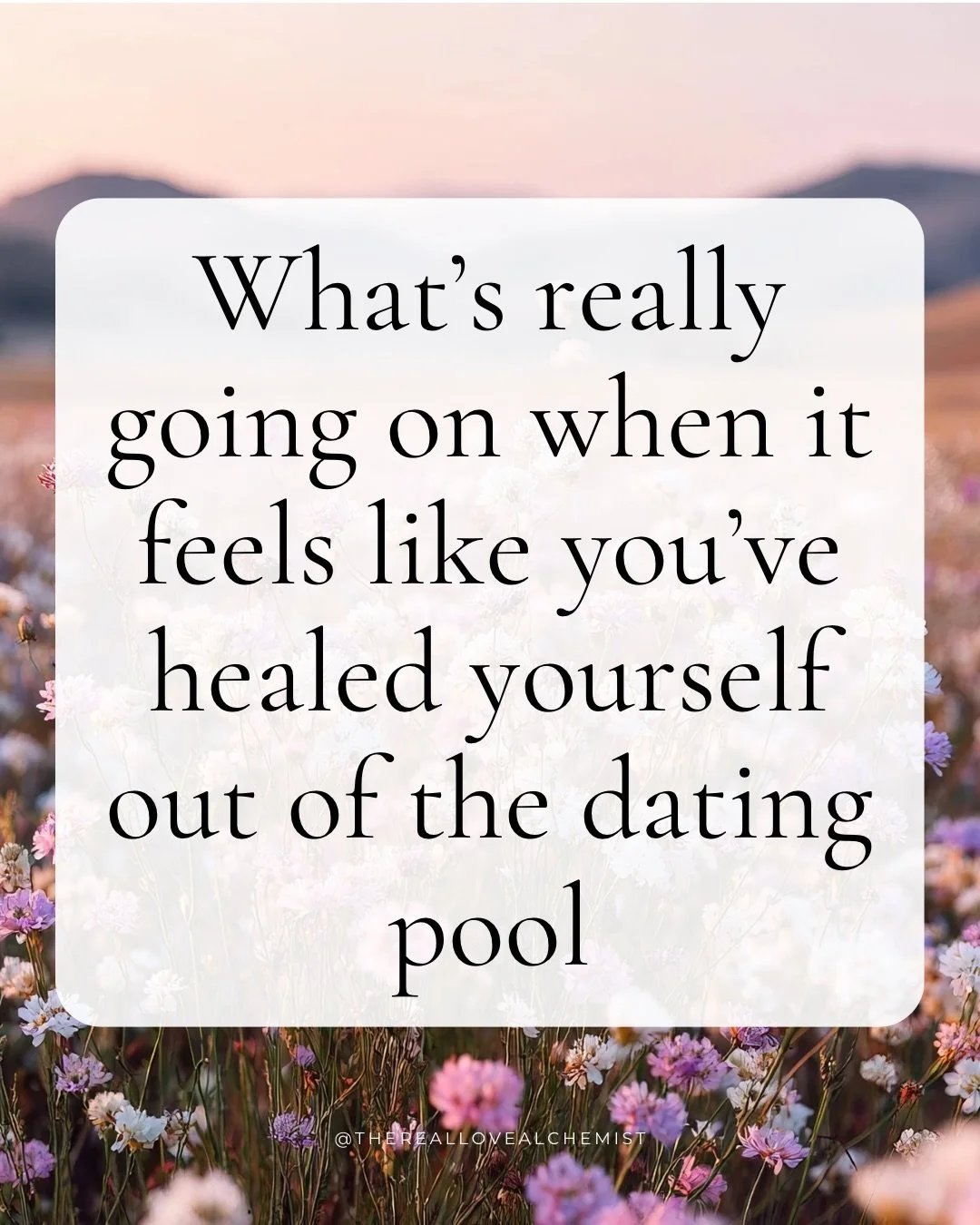 I remember a phase where I genuinely thought there was no one out there for me.

I had done a lot of healing and I was way more self-aware. I could spot red flags right away. 

And every time I dated, it felt like I was seeing all the places people h