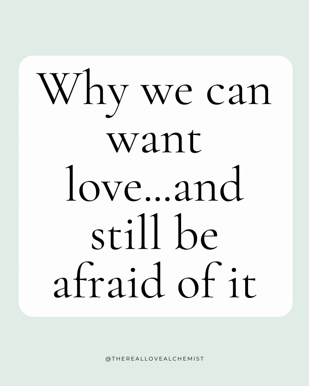 I know this one personally.

There was a time (honestly, many times) when I genuinely wanted love but literally had panic attacks when it showed up.

Not because something was wrong with the other person.

And not because I didn&rsquo;t want connecti