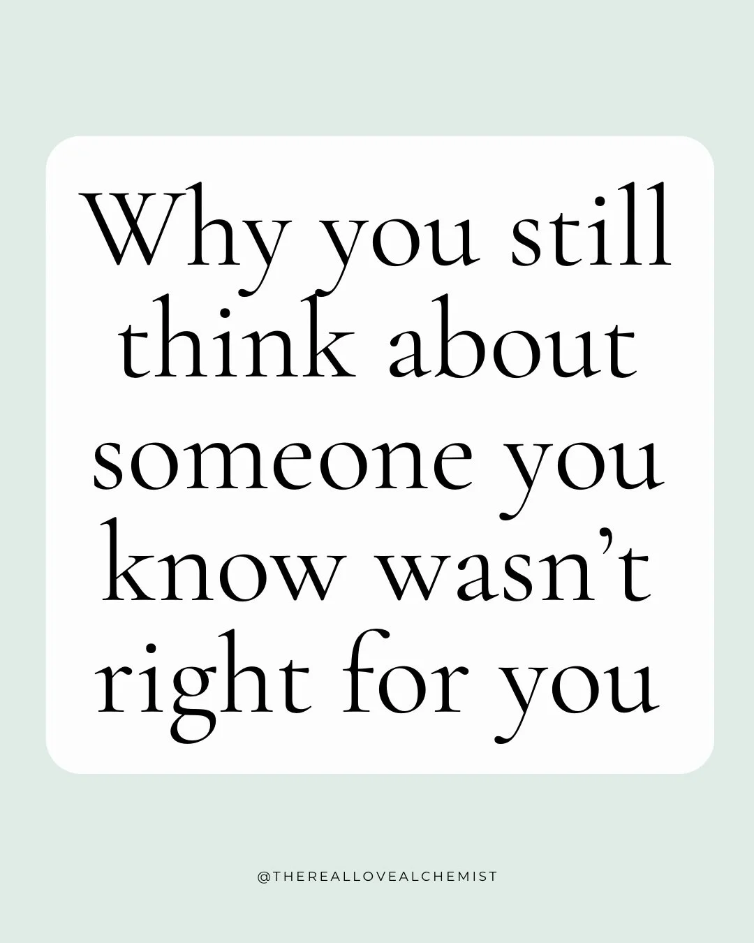 One thing I see people be really hard on themselves about is how long it takes them to move on from certain relationships (or connections).

There&rsquo;s this idea in modern dating that you should be able to just close the chapter and move on quickl