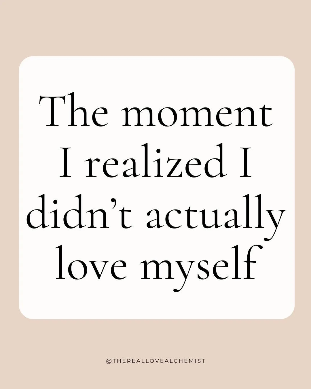 Self-love isn&rsquo;t about becoming a perfect version of ourselves.

It&rsquo;s not a polished routine, a perfect morning ritual, or getting everything &ldquo;right.&rdquo;

It&rsquo;s something much deeper than that.

It&rsquo;s learning to sit wit