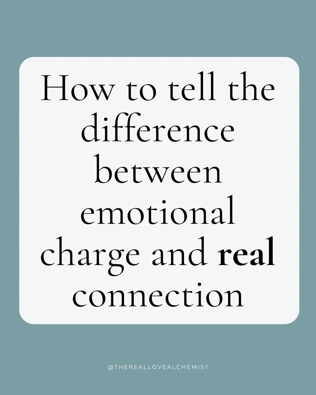 For a long time, I thought feeling a lot around someone meant there was something real there.

If a connection took over my thoughts, if my mood shifted based on their attention (or lack there of), if I replayed our conversations in my head at night,