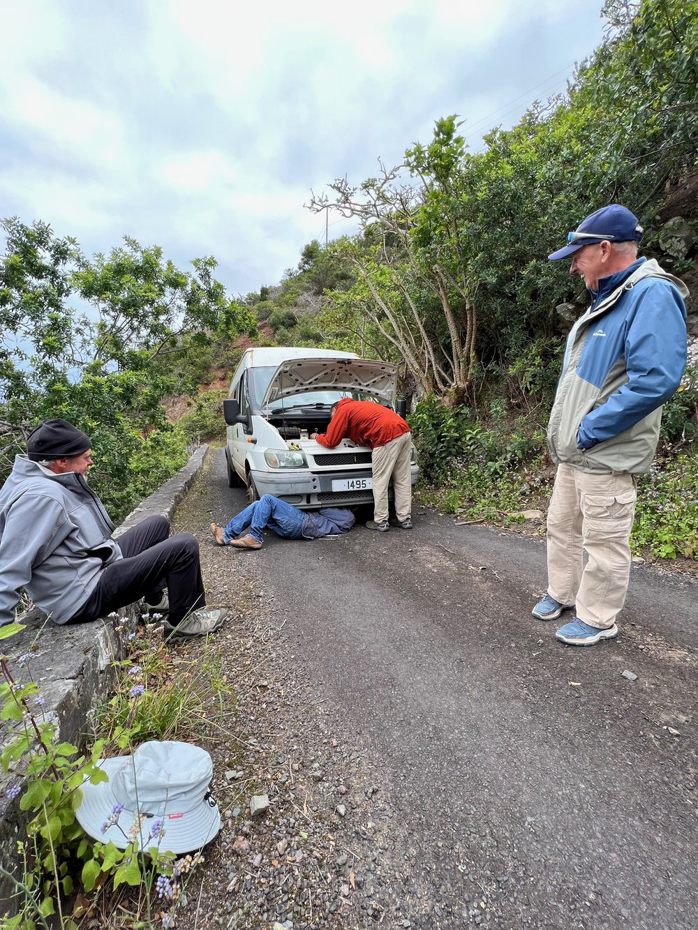 Van breakdown coming up from Sandy Bay