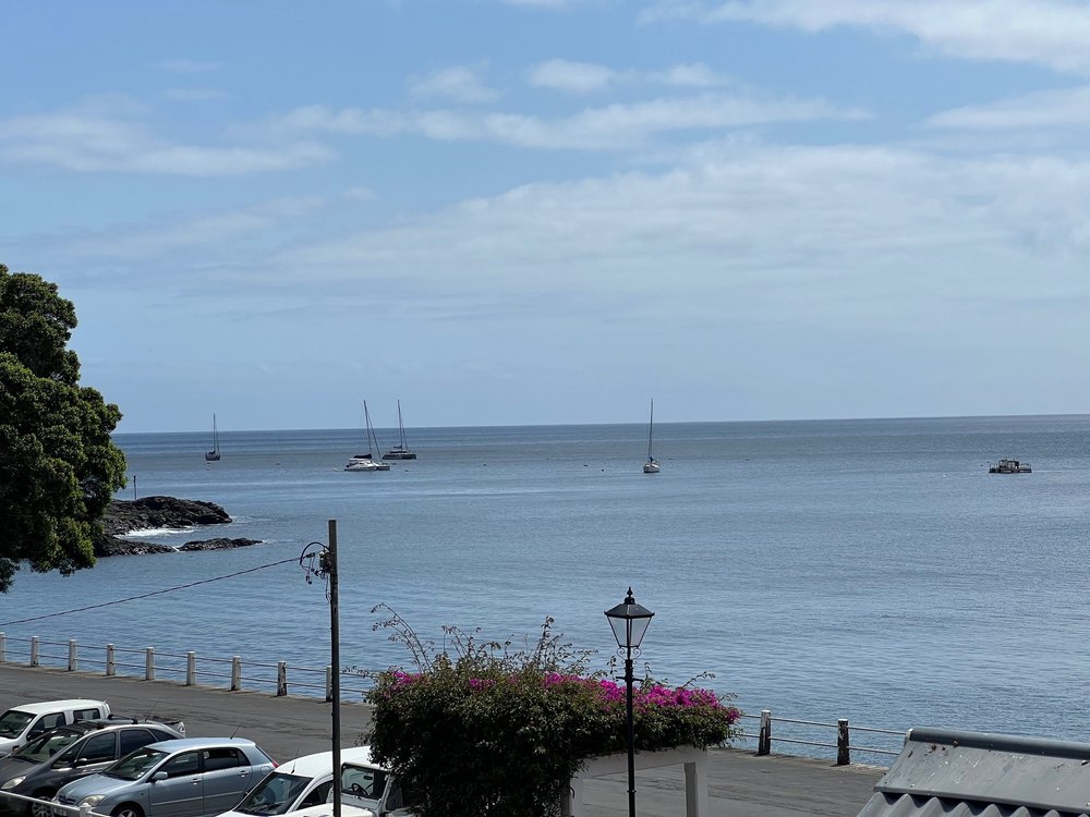 The mooring field from atop the gate.