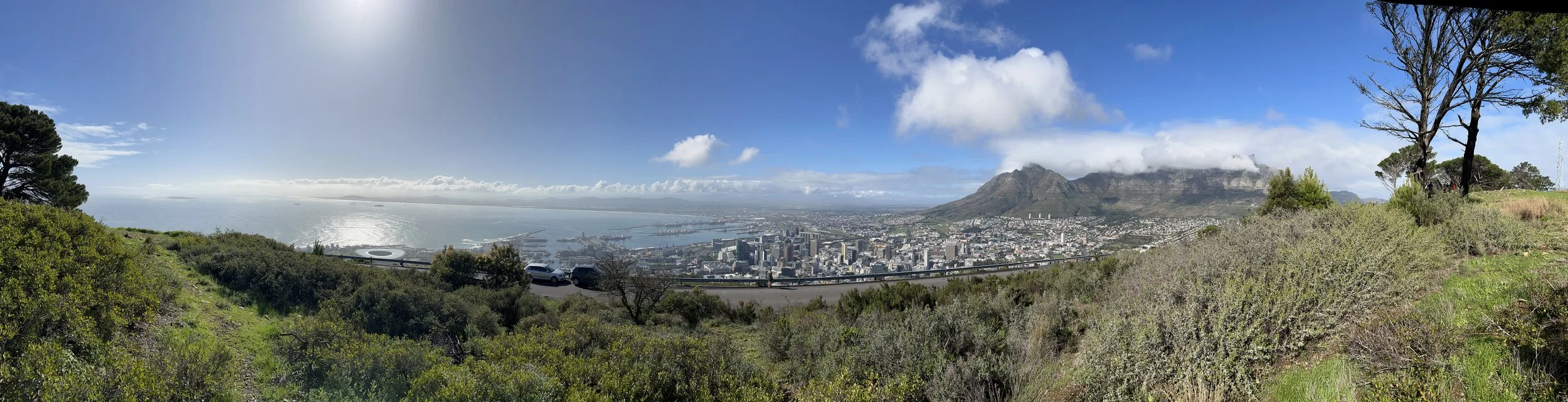 A Panorama of Cape Town from Signal Hill. Table Mountain is at the right.