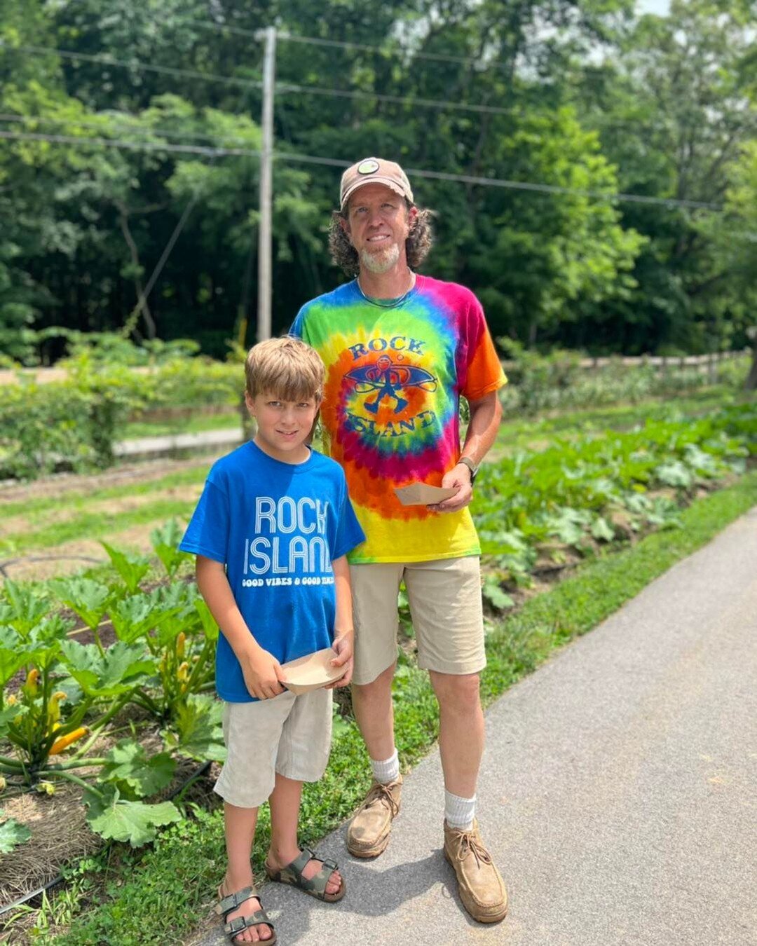 Pictures are the resident senior and junior farmers, with a vegetable specialty, representing our fine town of ROCK ISLAND today while planting summer lettuces. A recent farm visitor asked how involved our children are&hellip; INTIMATELY, INTEGRALLY,