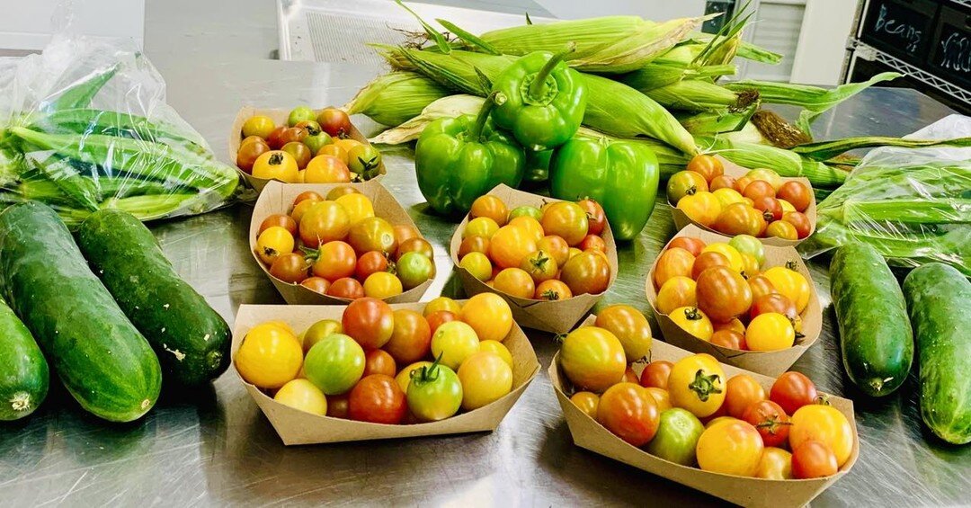 Happy Labor Day Weekend! 
End of Summer FUN on the water and BOUNTY in the garden!
Okra, corn, tomatoes, cucumbers, peppers, flowers, CHICKEN CHICKEN CHICKEN. 
Fully restocked on Cacao, Kombucha and Harmony Lane cheeses, desserts and soaps too! 
Farm